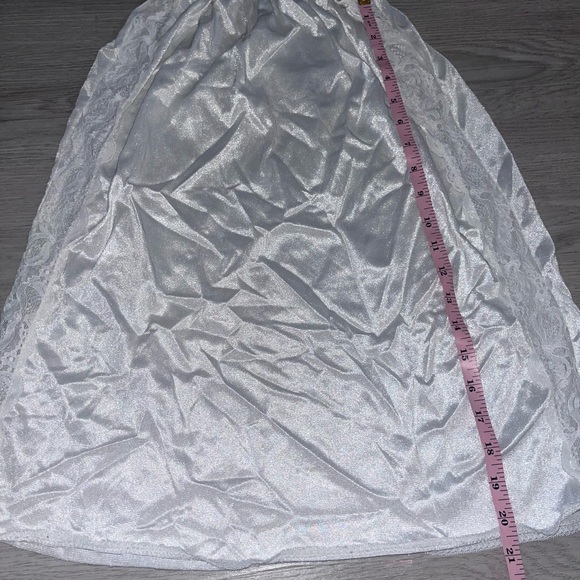 Vintage White satin lace mini slip skirt small - Picture 5 of 8